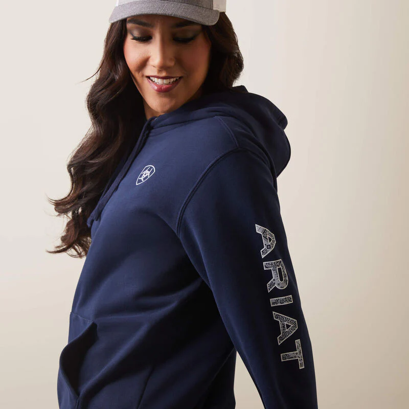 Ariat Hoodie Bleu Marine Logo Hood 10043446